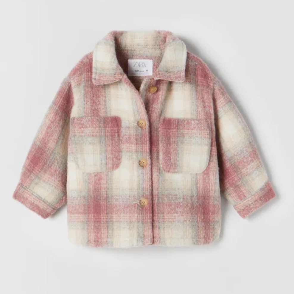 Zara Plaid Oversized Jacket